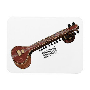Sitar-Cartoon-Abbildung Magnet