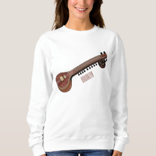Sitar-Cartoon-Abbildung Sweatshirt