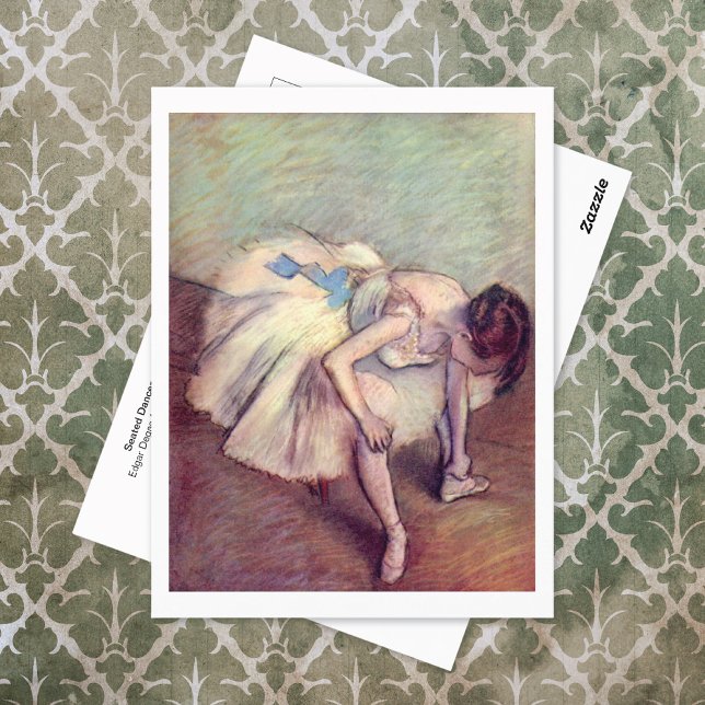 Sitated Dancer Edgar Degas Postkarte (Von Creator hochgeladen)