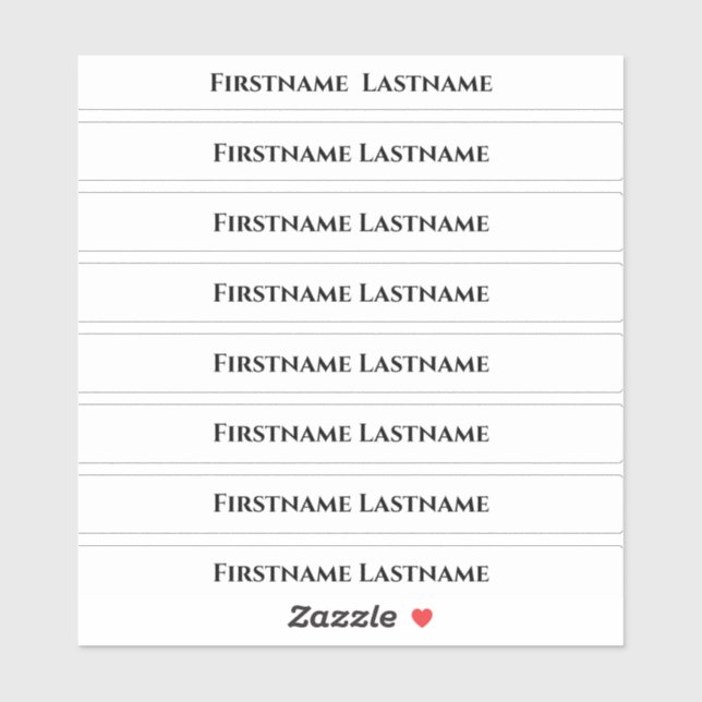 Siteübersicht Hinzufügen von Namen Aufkleber (Blatt)