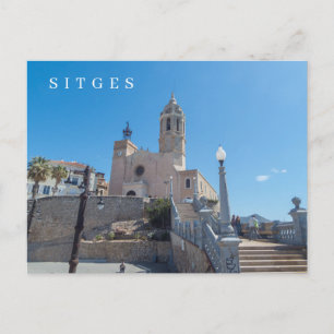 Sitges Kirchenansicht Postkarte