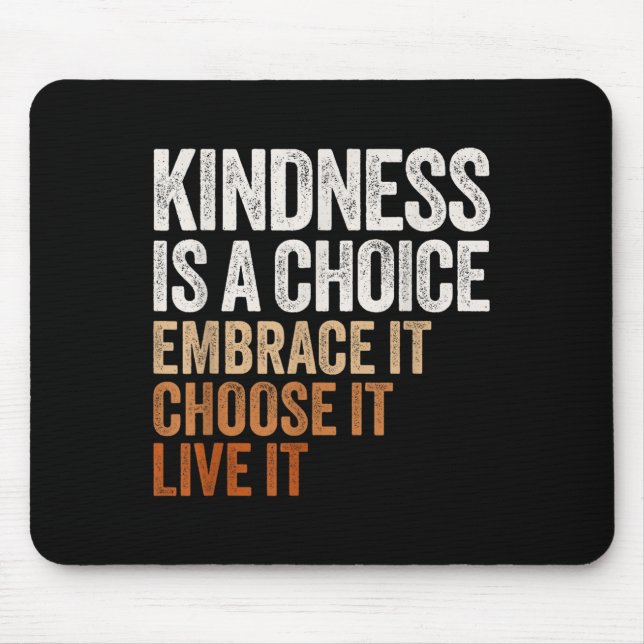 Sitive Message Retro Kindness Vintage Motivational Mousepad (Vorne)