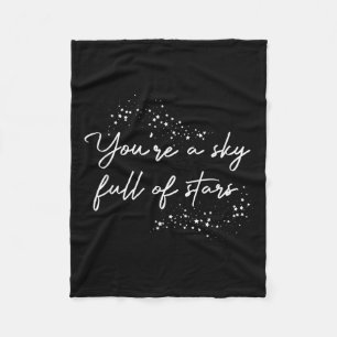 Sitive Motivational Du bist ein Himmel voller Ster Fleecedecke