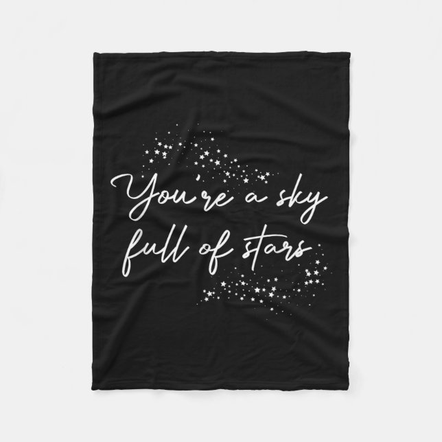 Sitive Motivational Du bist ein Himmel voller Ster Fleecedecke (Vorderseite)