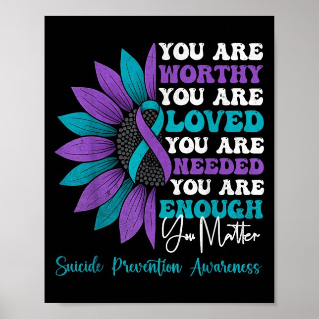 Sitive Motivational Suprt Suicide Prevention Aware Poster (Vorne)