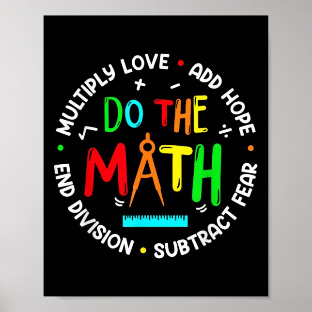 Sitive Quote Insring Slogan Love Hope Fear Do The  Poster (Vorne)