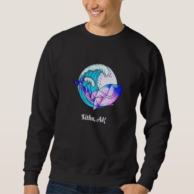 Sitka Ak Japanischer Paint Geometric Orca Killer W Sweatshirt (Vorderseite)