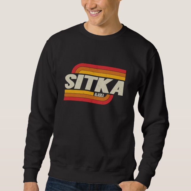 Sitka AK Vintage-Andenken Sweatshirt (Vorderseite)