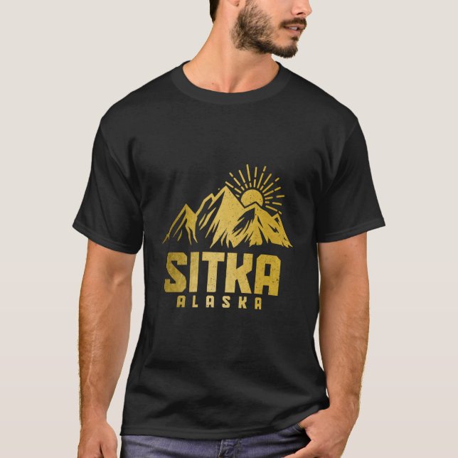 Sitka Alaska Berge Wandern Natur T-Shirt (Vorderseite)