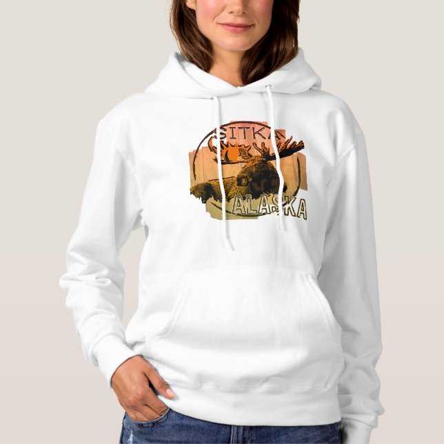 Sitka Alaska-Orangenhaodie Hoodie (Vorderseite)