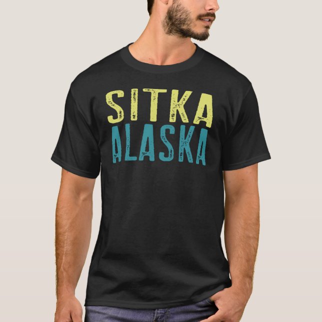 Sitka Alaska Pazifikküste gestapelt T-Shirt (Vorderseite)