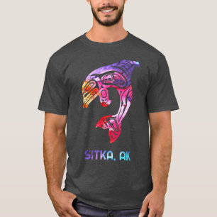 Sitka Alaska PNW indianischer Ureinwohner Orca T-Shirt