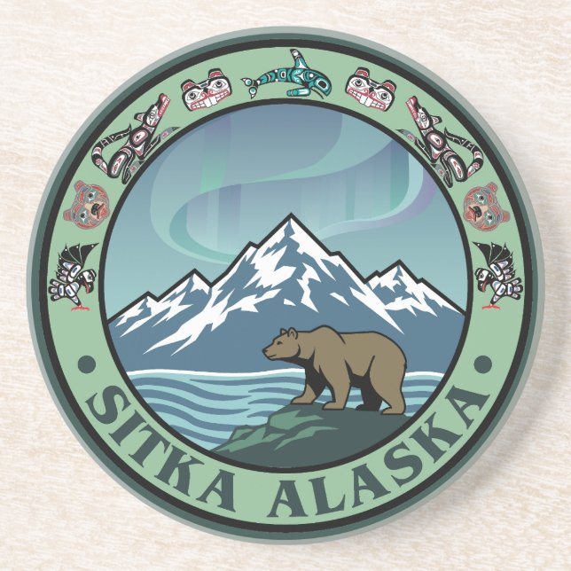 Sitka Alaska United States Getränkeuntersetzer (Vorne)