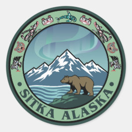 Sitka Alaska Vereinigte Staaten Runder Aufkleber