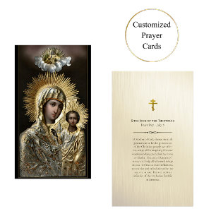 Sitka Icon der Theotokos-Gebetskarte Begleitkarte