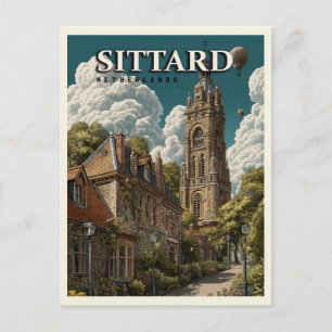 Sittard Netherlands Vintage Travel Postkarte