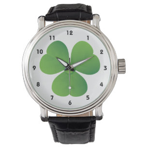 Sitte des irischen Kleeblatts St. Patrick's Day Armbanduhr