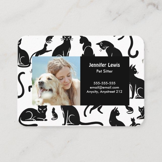 Sitter für Fotos und Namen Visitenkarte (Vorderseite)