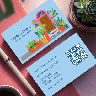 Sitter Niedliche Vordertür kundenspezifischer QR-C Visitenkarte