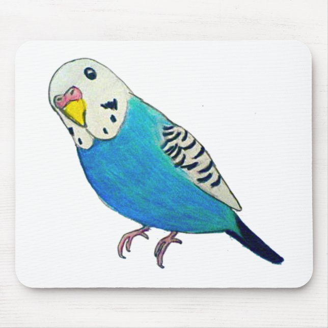 Sittichzeichnung Mousepad (Vorne)