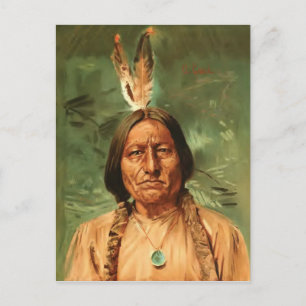 Sitting-Bull gemalt von William Gilbert Gaul 1890 Postkarte