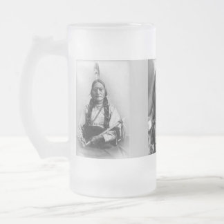 Sitting Bull, hohler Horn-Bär und Geronimo Mattglas Bierglas