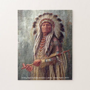 Sitting Bull, Indianerpuzzle Puzzle