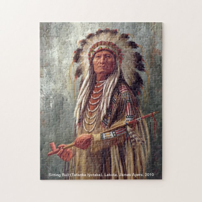 Sitting Bull, Indianerpuzzle Puzzle (Vertikal)