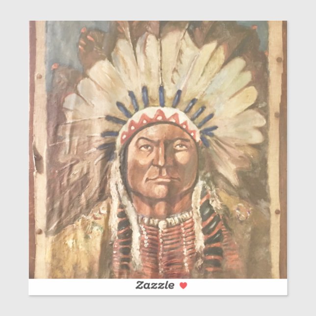 Sitting Bull Indischer Chef Aufkleber (Blatt)