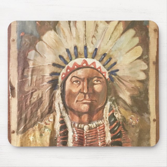 Sitting Bull Indischer Chef Mousepad (Vorne)