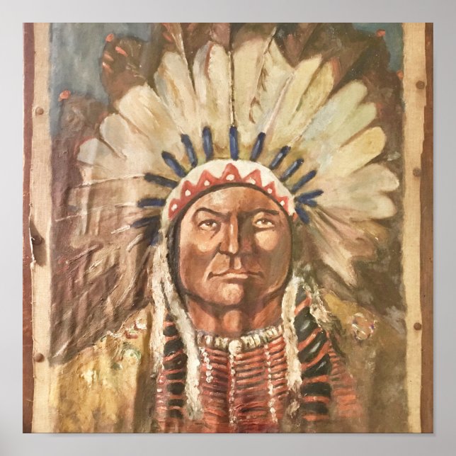 Sitting Bull Indischer Chef Poster (Vorne)