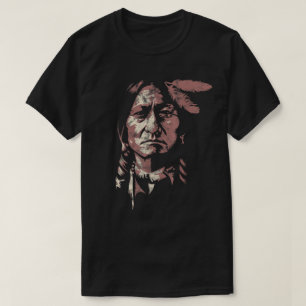 Sitting Bull Native American Chief Indian Warrior  T-Shirt