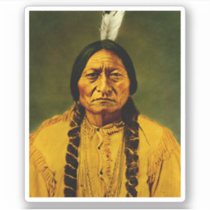 Sitting Bull Native American First Nations Chef Aufkleber