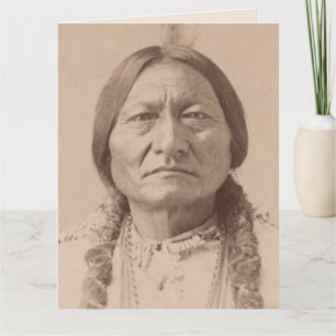 SITTING BULL NATIVE AMERICAN INDIAN RIESENKARTEN KARTE