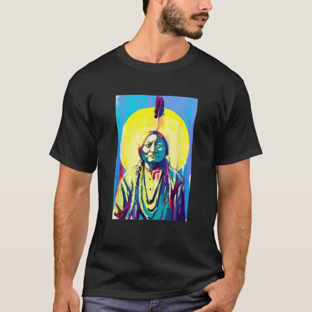 Sitting Bull Native American T Shirt (Vorderseite)