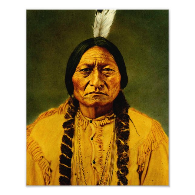 Sitting Bull Native Amerikanische Ureinwohner Chie Fotodruck (Vorne)