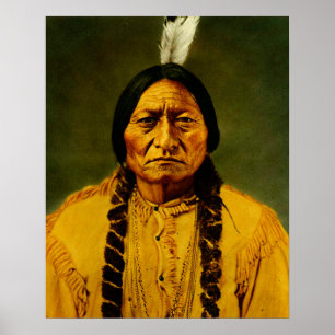Sitting Bull Native Amerikanische Ureinwohner Chie Poster