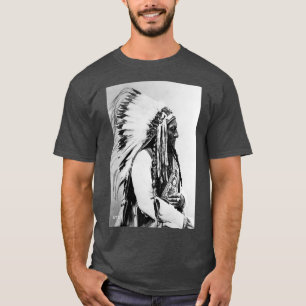Sitting Bull Vintage Native American Foto T-Shirt