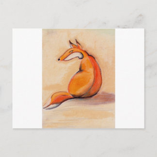 Sitting Fox Postkarte