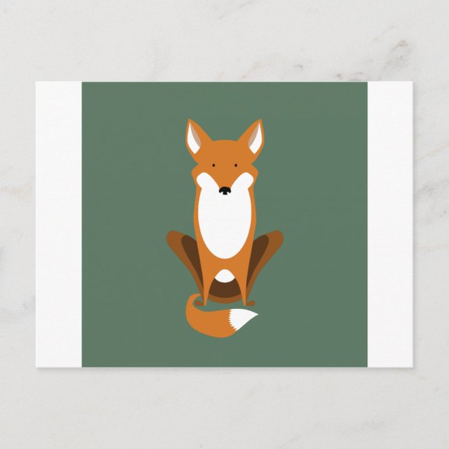 Sitting Fox Postkarte (Vorderseite)