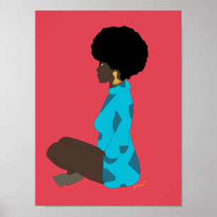 Sitting Lady Poster