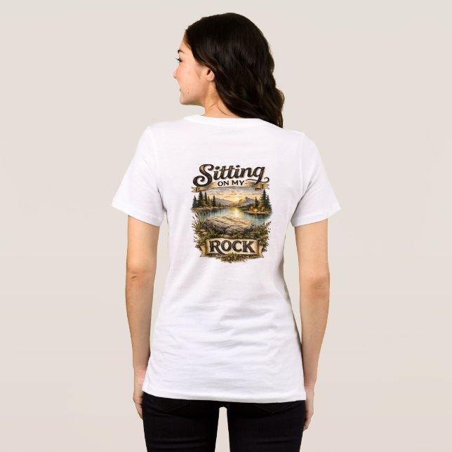 Sitting on my Rock Tri-Blend Shirt (Rückseite voll)