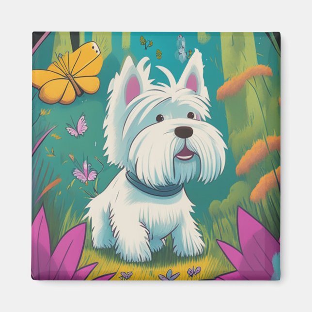 Sitting Westie Magnet (Vorne)