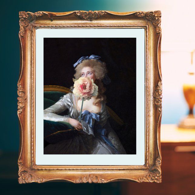 Sittsam mit rosa Pfingstrose Poster (Von Creator hochgeladen)