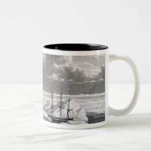 Situation von H.M. Ships Hecla u. von Griper von Zweifarbige Tasse