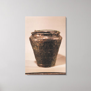 Situla mit drei dekorativen Repousen Leinwanddruck