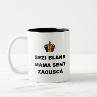 SITZ GEMÜTLICH MAMA SANDTE ZACUSCĂ ZWEIFARBIGE TASSE
