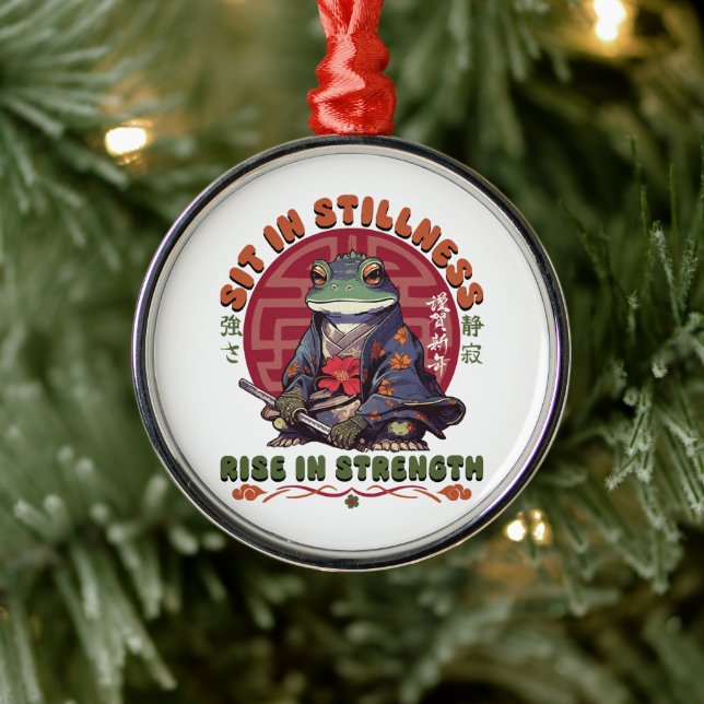 Sitz in Stille Ornament Aus Metall (Baum)