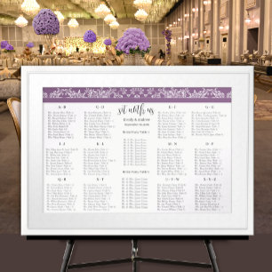 Sitz mit uns Sitzordnung Pflaume Alphabetische Re Poster