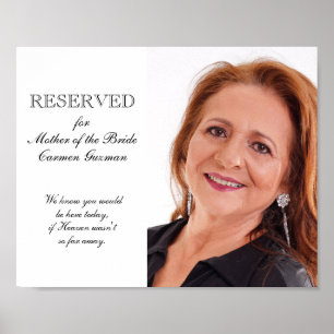 Sitzbank zur Erinnerung an die Mutter der Braut Ho Poster